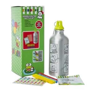 Sanrio‎ Keropi Doodle Water Bottle Set NIB